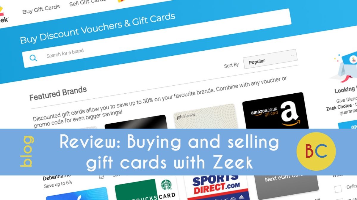 Review: Buying and selling gift cards with Zeek - Be Clever With Your Cash
