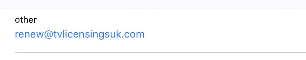 TV licence email scam