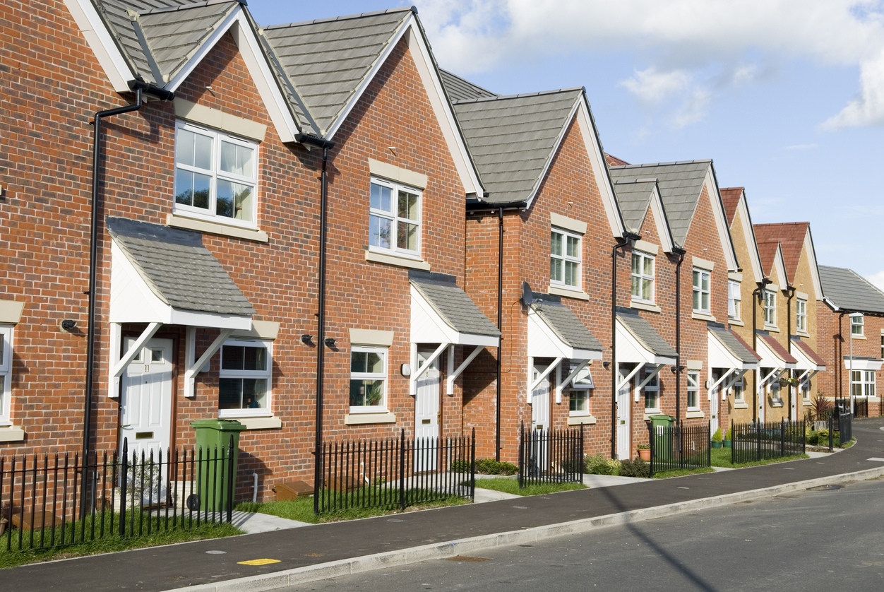 A row of new-build homes