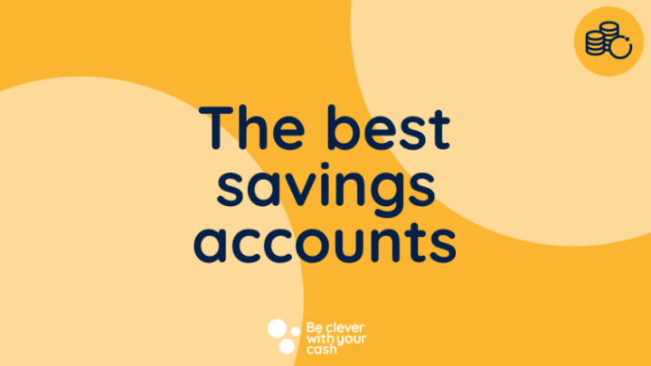 the best savings accounts on a yellow background