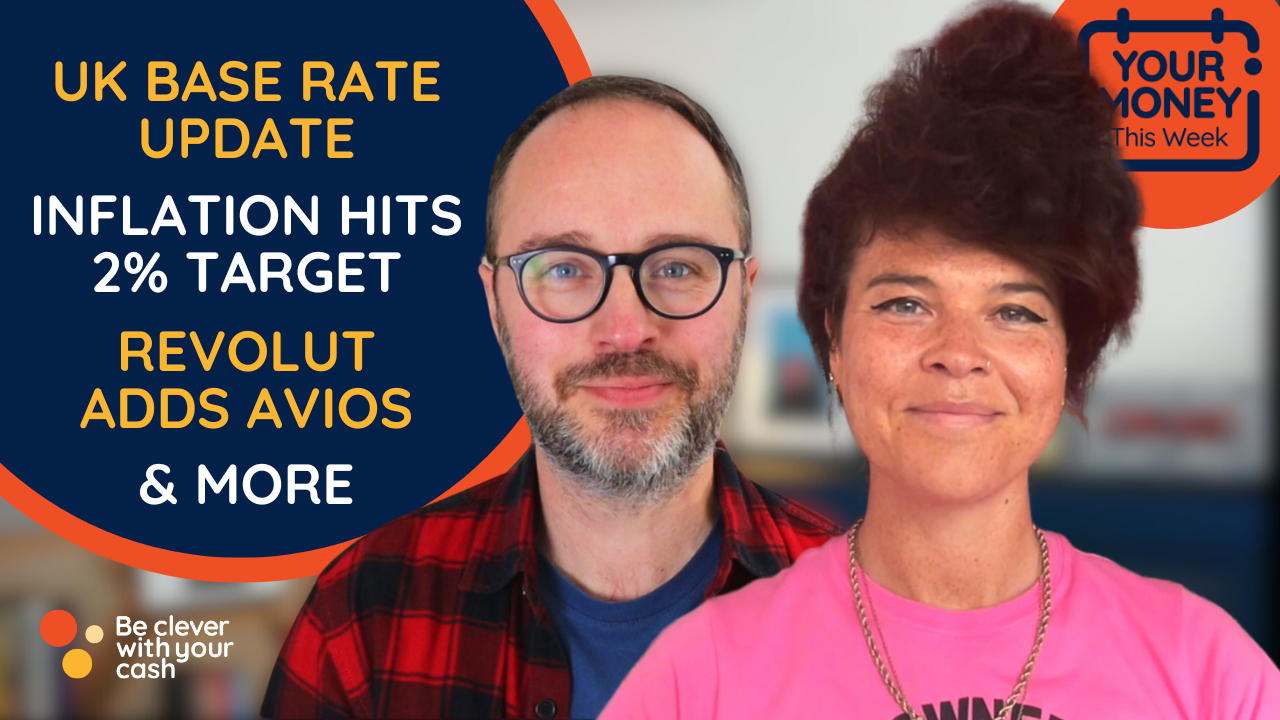 Cash Chats 394 | Your Money this Week - UK base rate update, inflation on target, Revolut points & more