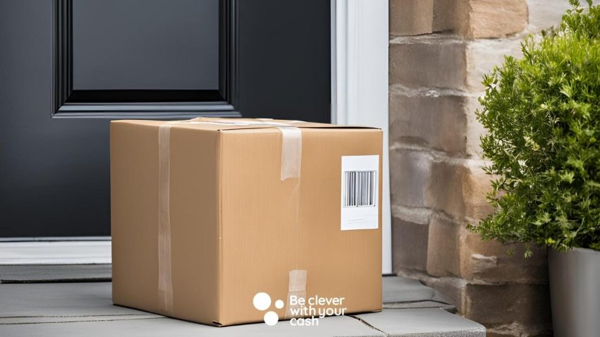 How to get free Amazon returns image of a parcel on a doorstep