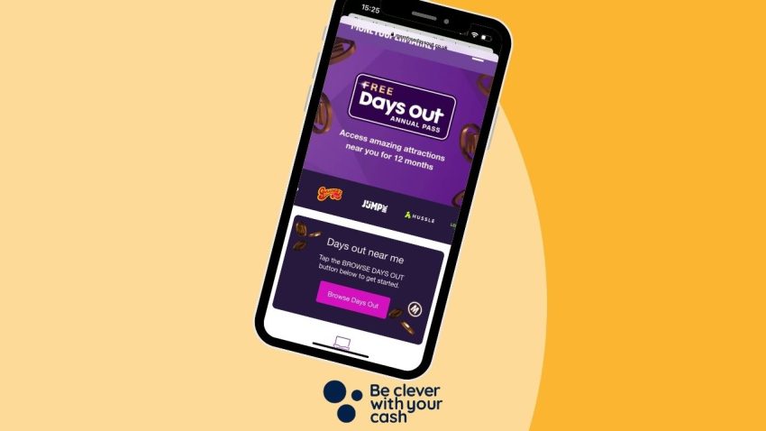 Image of a phone with the super save club app