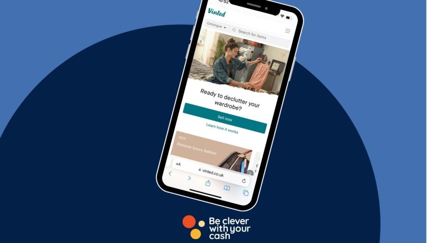 Image of the vinted app on a mobile