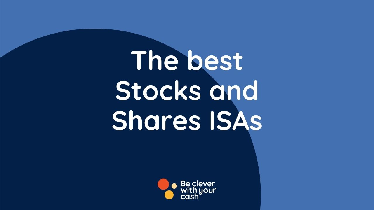 blue background with text that says "best stocks and shares ISAs"