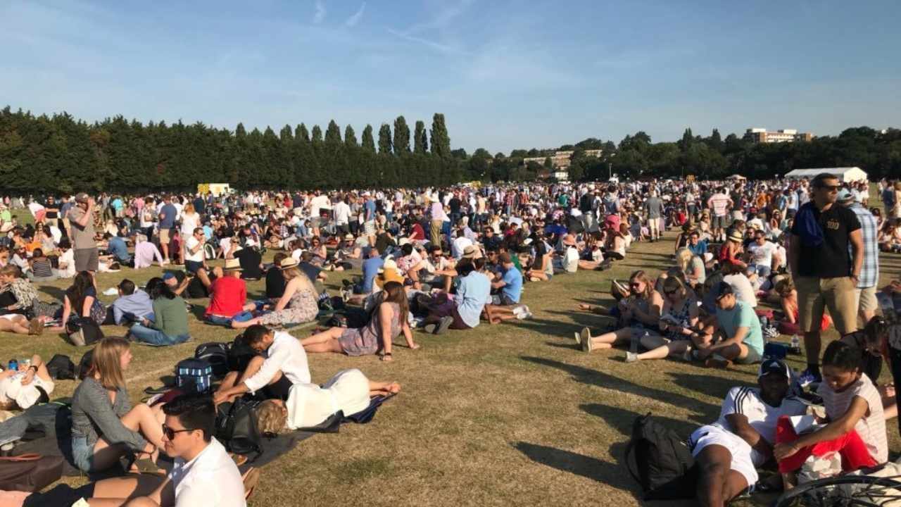 People queuing for Wimbledon