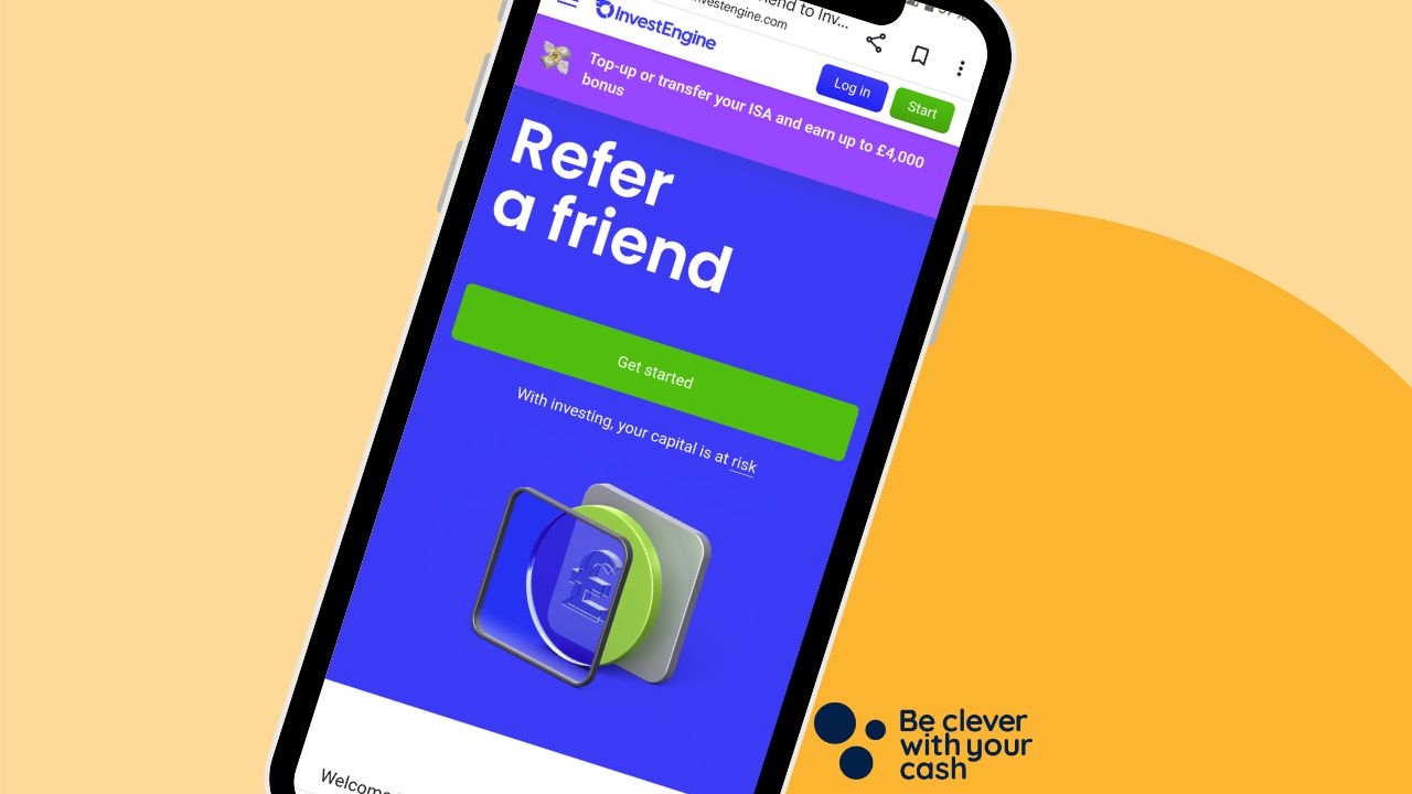 investengine refer a friend on a yellow background