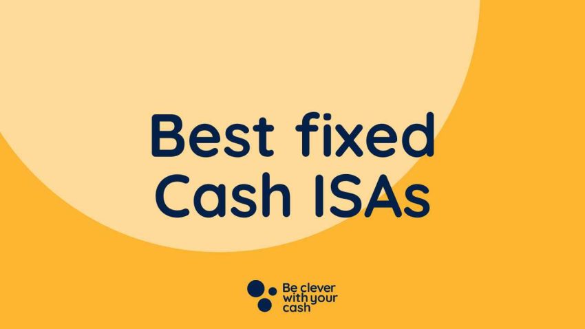 best fixed cash ISAs on yellow background