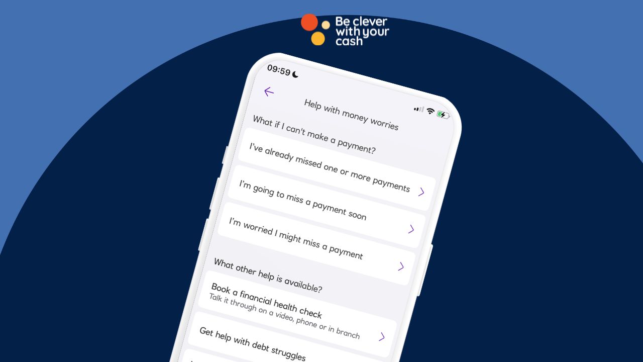 A banking app screenshot