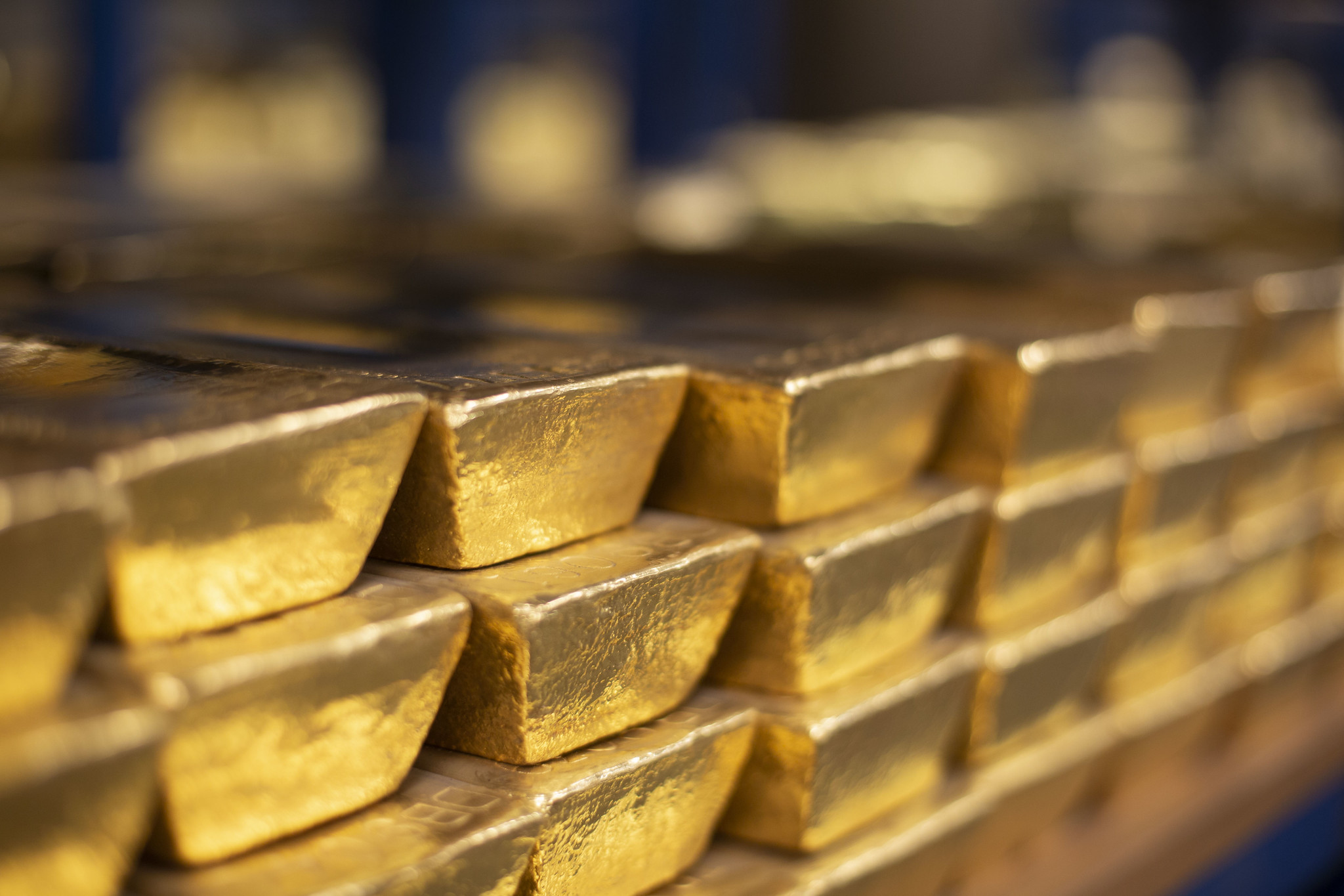 Gold bars held in the Bank of England vaults